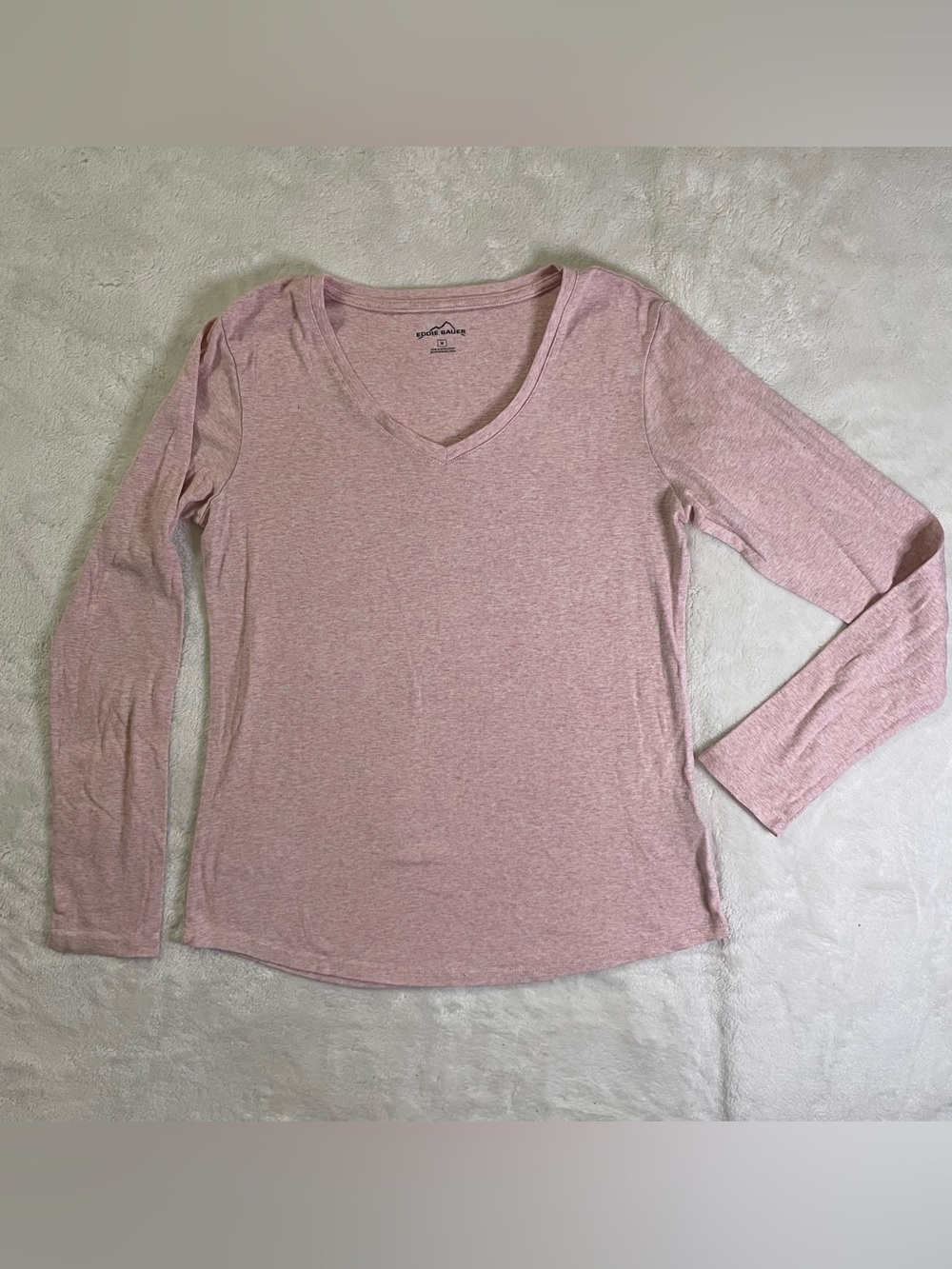 Eddie Bauer Blush Pink Cotton Blend Long Sleeve size M